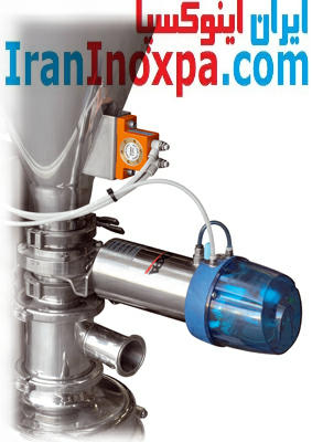 تصویر اکچوییتر پنوماتیکی و شیر قیف مخلوطکن های M-226 و M-440 اینوکسپا inoxpa